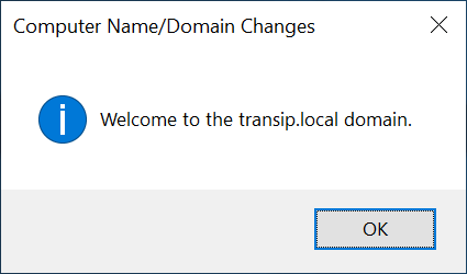 computer name domain change welcome